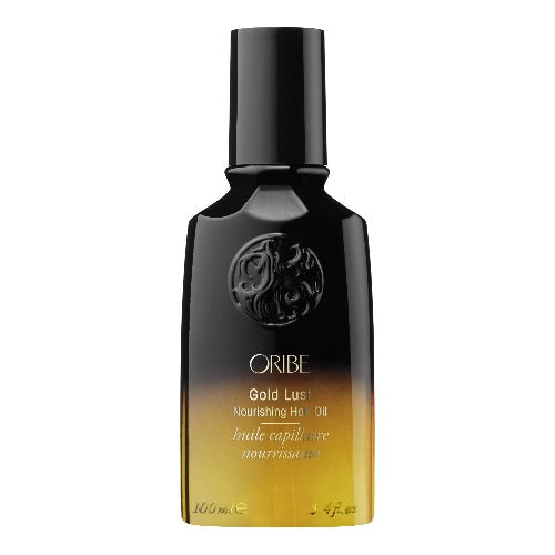 Produit Oribe huile pour cheveux Gold Lust de la Boutique Flair, boutique de produits pour cheveux et salon de coiffure à Blainville.